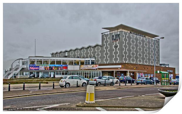 Cliffs Pavilion Theatre at Westcliff on Sea, a suburb of Southend on Sea, Essex. Print by Peter Bolton