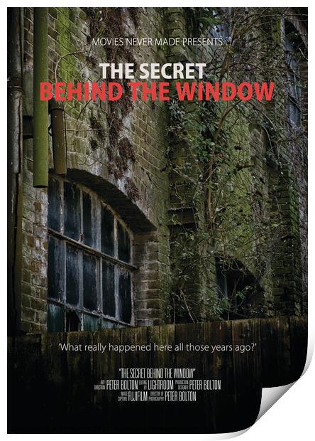 'Movies Never Made #4' - The secret behind The Window.. Print by Peter Bolton