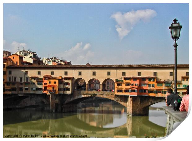 Ponte Vecchio, Florence, Italy. Print by Peter Bolton