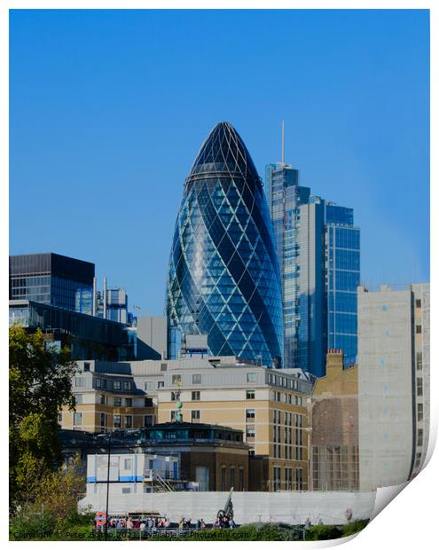 The Gherkin, City of London Print by Peter Bolton