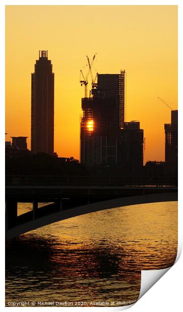 Sunrise in the City Print by Michael Daulton