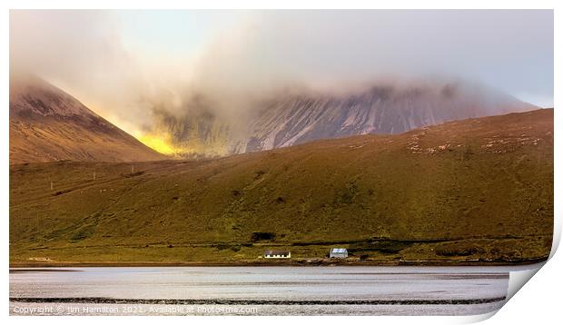 Mist over Skye Print by jim Hamilton