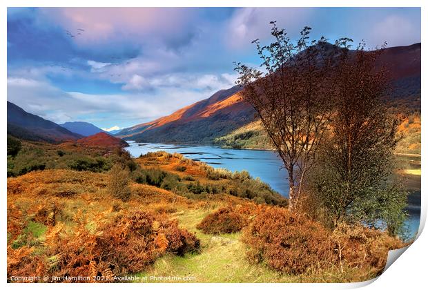 Autumn at Loch Leven Print by jim Hamilton