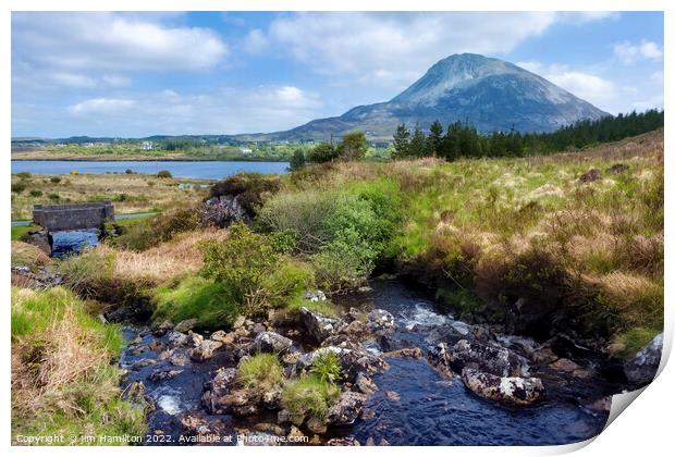 Mount Errigal, Donegal, Ireland Print by jim Hamilton
