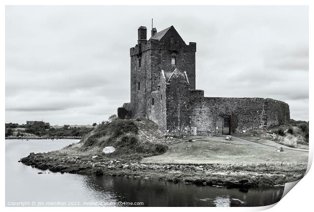 Dunguaire Castle, Galway, Ireland. Print by jim Hamilton
