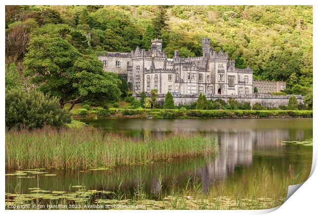 Kylemore Abbey Connemara, County Galway, Ireland Print by jim Hamilton