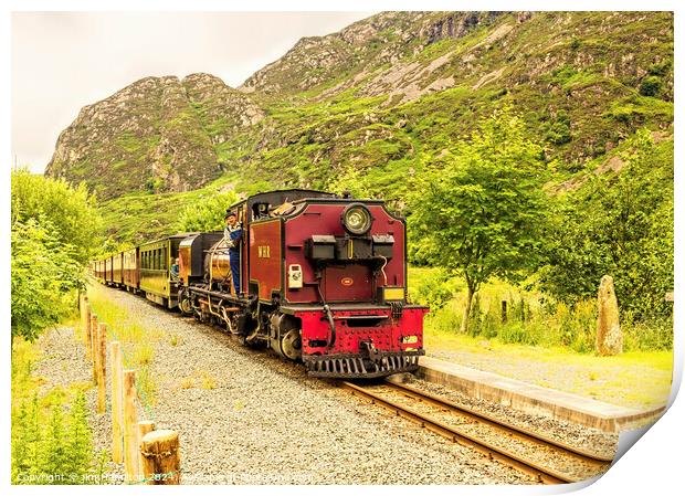 Welsh Highland Railway Garratt locomotive Wales Print by jim Hamilton