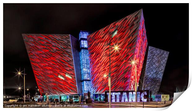 Titanic Building Belfast Print by jim Hamilton