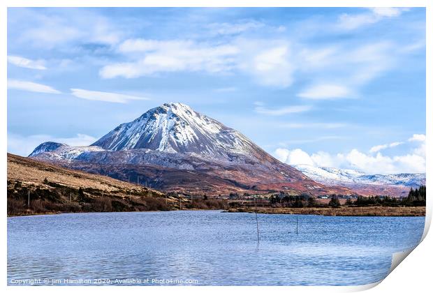 Mount Errigal,Donegal,Ireland Print by jim Hamilton