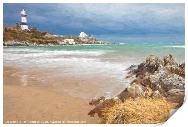 Stroove Beach, Donegal, Ireland Print by jim Hamilton