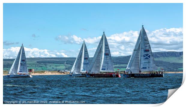 The Clipper race Print by jim Hamilton