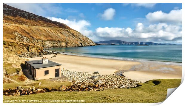 Keem beach, Achill Island Print by jim Hamilton