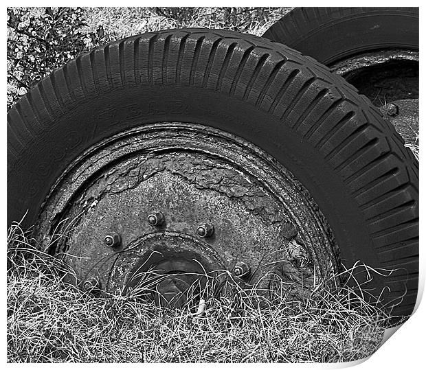 Abandoned Wheels Print by Nige Morton