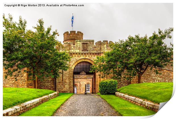 Jedburgh Castle Jail Entrance Print by Nige Morton