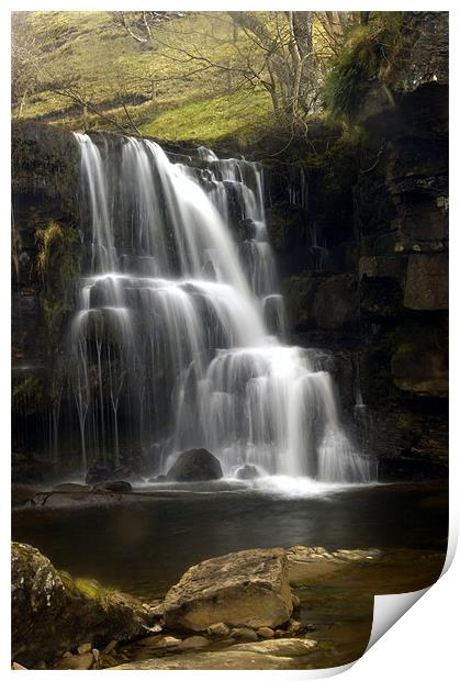 Upper East Gill Falls Print by David Borrill