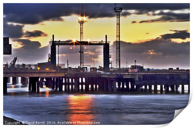 Industrial Sunrise Print by David Borrill