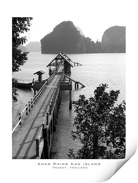 thailand jetty. james bond island Print by Simon Case