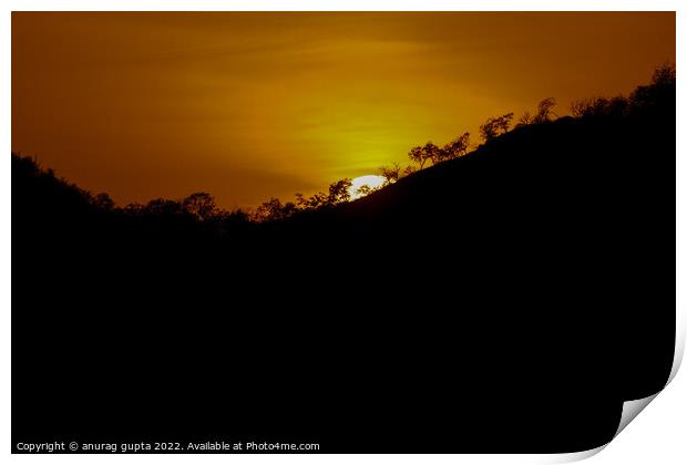 Kumbhalgarh sunset Print by anurag gupta