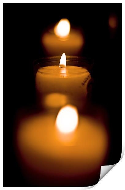 3 Candles Print by Chester Tugwell