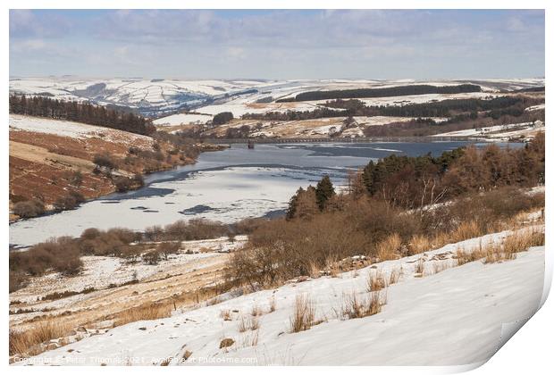 Majestic Frozen Cray Reservoir Print by Peter Thomas