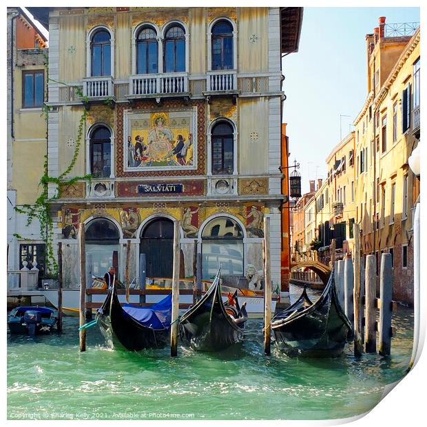 Palazzo Salviati on the Grand Canal, Venice Print by Charles Kelly