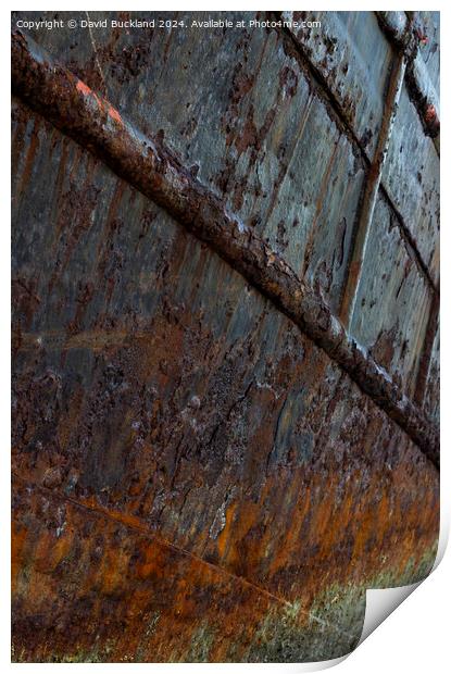 Rusty Hull Print by David Buckland