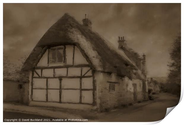Old Forge Cottage Print by David Buckland