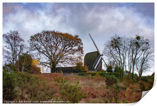 Reigate Heath Windmill Print by Rob Barber