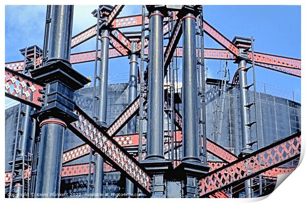 The Old St Pancras Gas holders Print by Kevin Plunkett