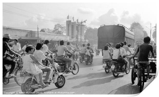 Rush hour in Ho Chi Minh City, Vietnam Print by Kevin Plunkett