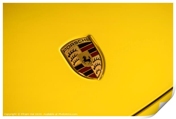 Yellow 911 logo Print by Efraim Gal