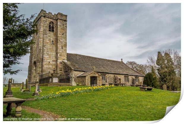 St Mary-le-Gill Church, Barnoldswick, Lancashire Print by Heather Sheldrick