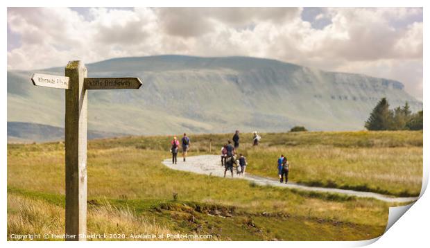 Pen-y-Ghent from Ribblehead Print by Heather Sheldrick