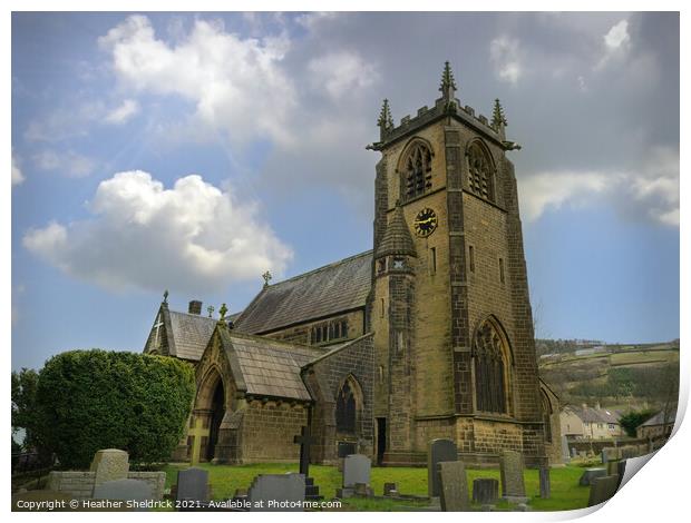 St Thomas, parish church, Sutton-in-Craven Print by Heather Sheldrick