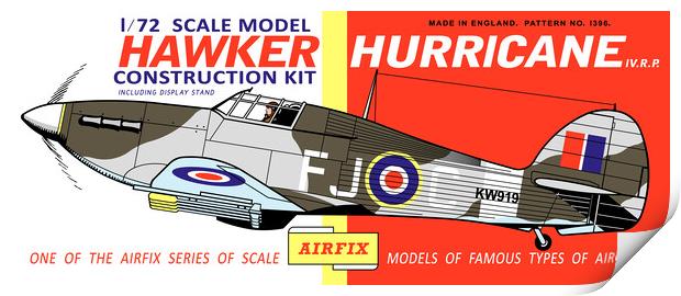 Airfix Hawker Hurricane (licensed by Hornby) Print by Phillip Rhodes