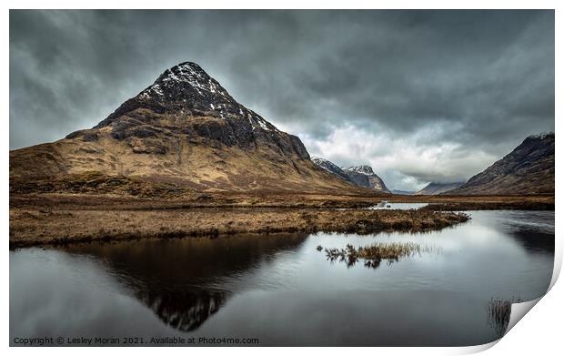 Buachaille Etive Mor Print by Lesley Moran