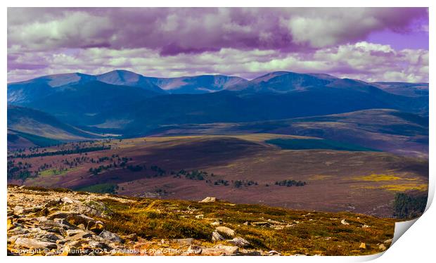 The High Cairngorm Mountain Range, Scotland Print by Ken Hunter