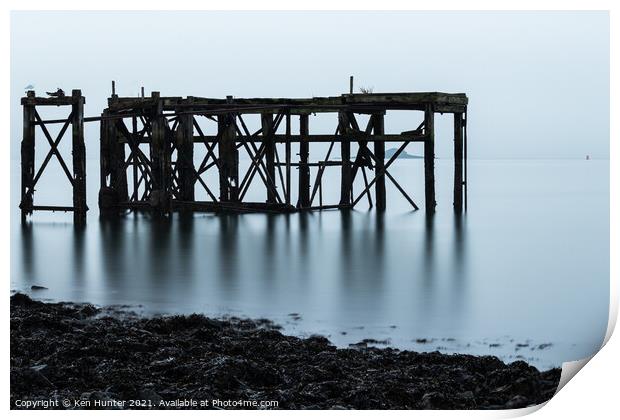 A Pier to Nowhere Print by Ken Hunter