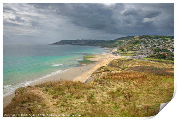 Stormy Charmouth Print by Keith Ogden