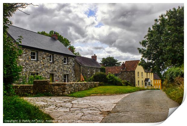 Lawrenny Village, Pembrokeshire  Print by Paddy Art