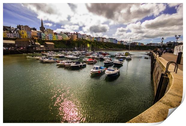Tenby From the Harbour Print by Paddy Art