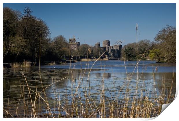 Pembroke Castle - Across the Mill Pond Print by Paddy Art