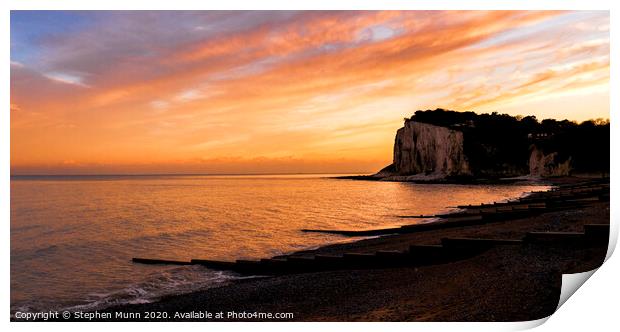 Hell's Corner, St Margaret's Bay, Nr Dover, Kent Print by Stephen Munn