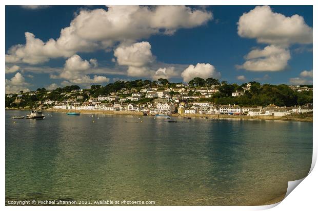 St Mawes Cornwall Print by Michael Shannon