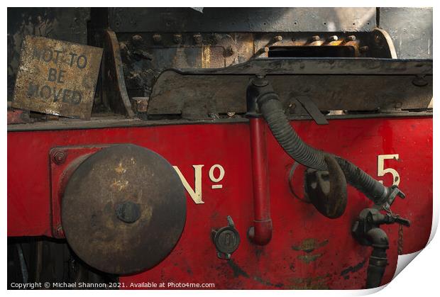 Close up of an old steam engine Print by Michael Shannon