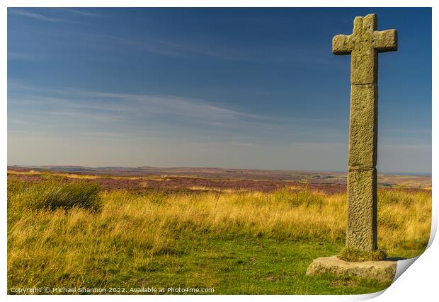 Young Ralphs Cross, North Yorkshire Moors Print by Michael Shannon