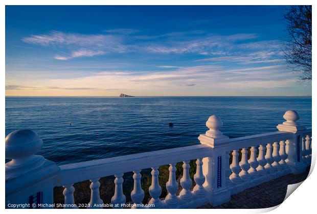 View out to sea from the Balcon de Mediterraneo Print by Michael Shannon