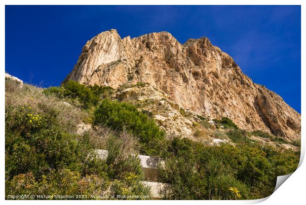 Close-up of the Penon de Ifach in Calpe, Spain Print by Michael Shannon