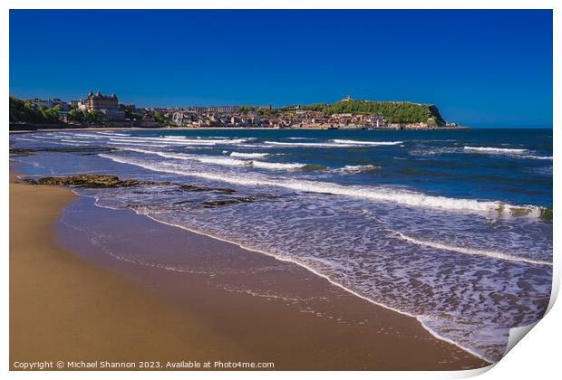 Scarborough South Bay beach Print by Michael Shannon