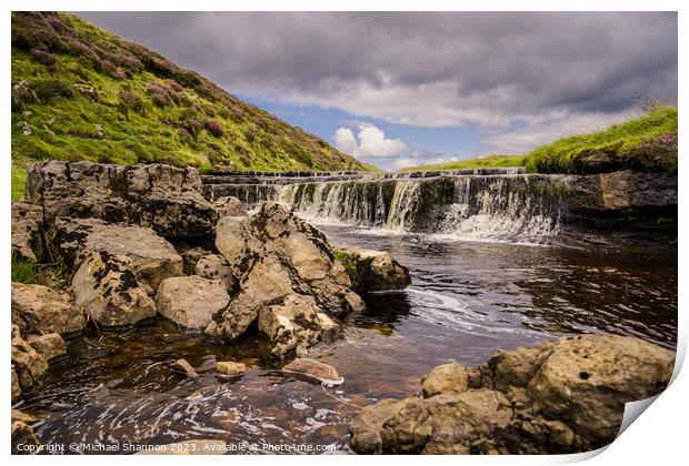 Serene Cascade, Hull Pot Stream Print by Michael Shannon